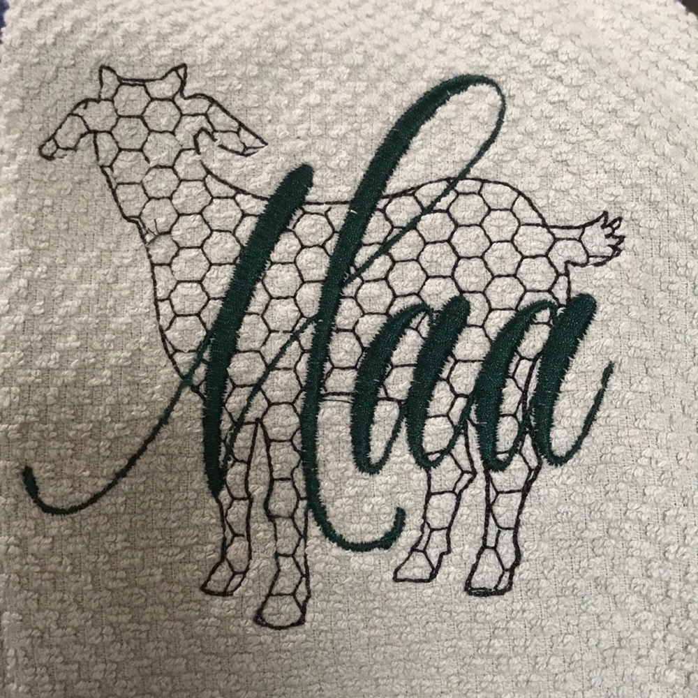 Embroidered towel